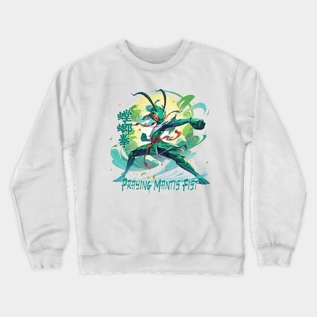 Praying Mantis Kungfu Crewneck Sweatshirt by Genbu